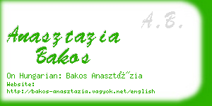 anasztazia bakos business card